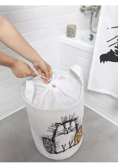 Joyarty Çamaşır Sepeti "tüylü Kediler" 75 Lt. 232772332 Siyah