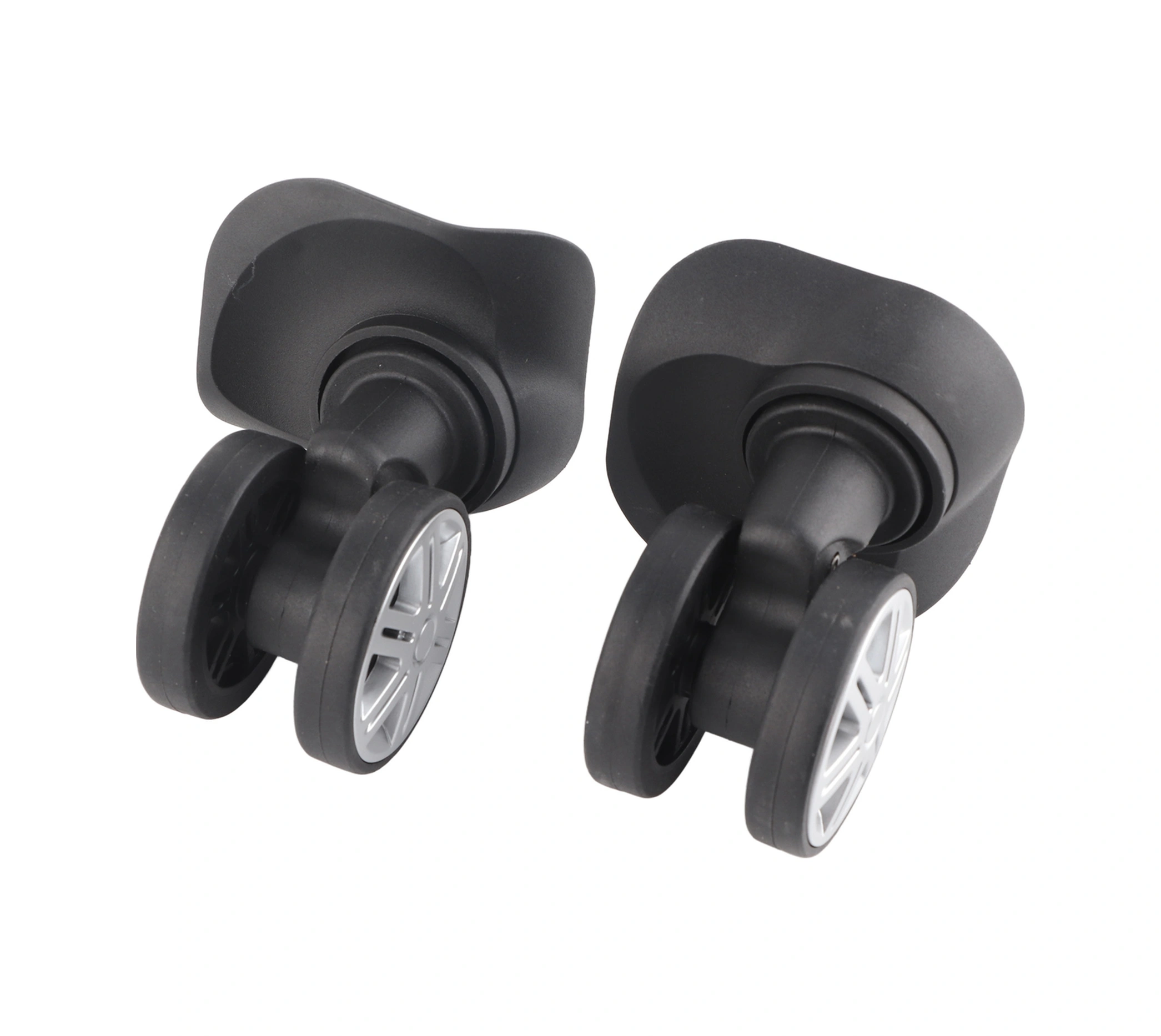 Shineyee Sessiz Çift Sıra Büyük Tekerlek Valiz Aksesuarı, Pp+pet Malzeme, Yüksek Kaliteli, Kolay Kurulum, Siyah 2 Adet Tekerlek + 8 Adet Vida