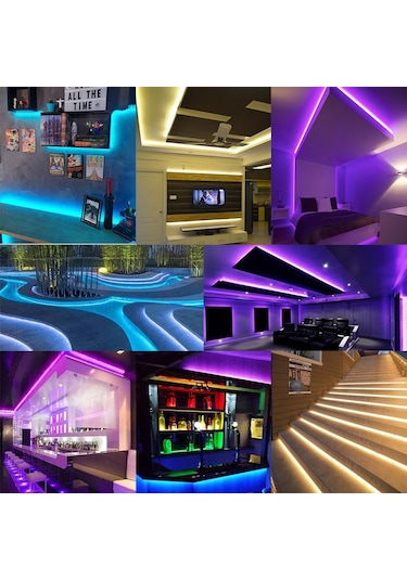 5050 Rgbw 24 Tuşlu Uzaktan Kumanda Led Ws2812 Bluetooth Led Şerit Işık Neon Gece Esports Odalarında Bilgisayar Şerit Led 56669677