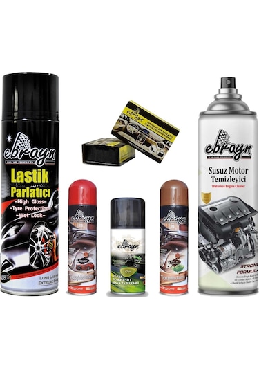Motor Klima Temizleyici Lastik Torpido Parlatıcı Ve Sünger Ebrayn