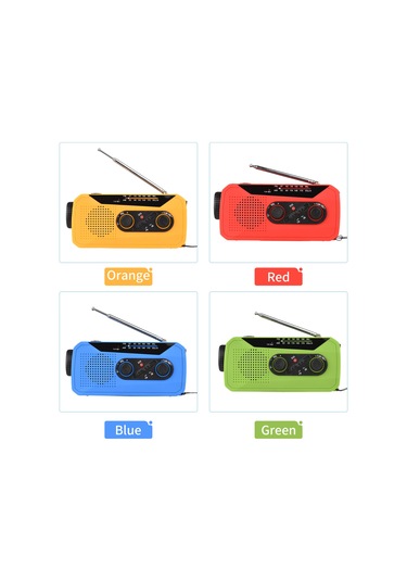 Lemestar Hn-038s Avrupa Tipi Turuncu Güneş Enerjili El Çarklı Radyo - Led Fener, Am/fm, Sos Alarmı İle Kamp Ve Acil Durum Radyosu