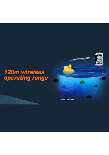 Lucky Kablosuz Uzaktan Sonar Sensörü Balıkçılık Bulucu Dönüştürücü 45m Su Derinliği