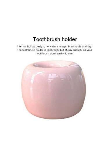 Kırmızı Diş Fırçası Tutucu Mini Seramik Diş Fırçası Standı Ev Banyo İçin Içi Boş Tasarım Çok Amaçlı Kalem Tutucu Kırmızı
