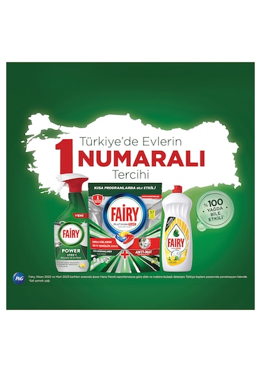 Fairy Platinum Plus Limon Kokulu Bulaşık Makinesi Deterjanı 75 Tablet