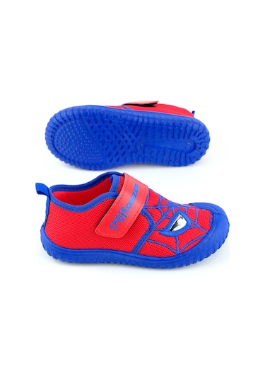 Gezer Erkek Çocuk Yazlık Keten Rahat Taban Tek Cırt Cırtlı Ayarlanabilir Ev Bahçe Okul Kreş Günlük A Kırmızı