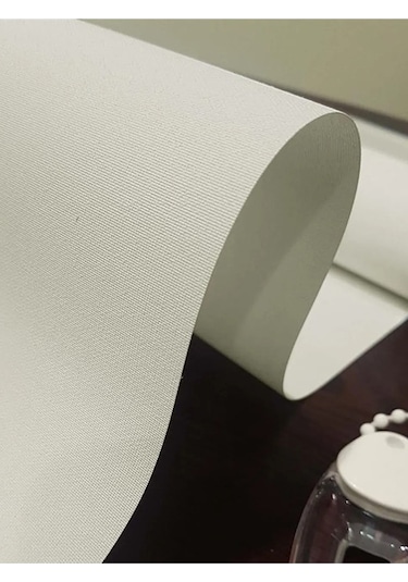 Narinlife Düz Stor Perde Krem Modern Güneşlik Stor Perde Güneşlik Perde