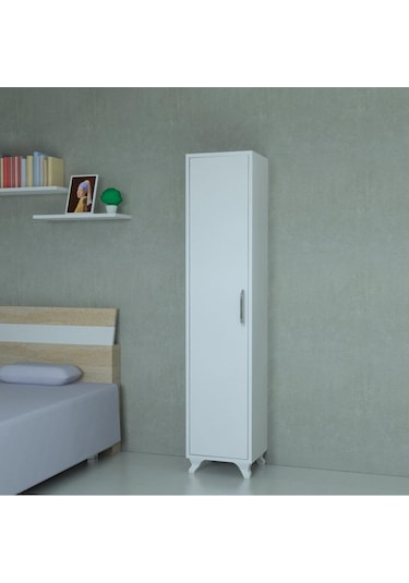 Mobilique Çok Amaçlı Beyaz Raflı Gardrop 600-00-261