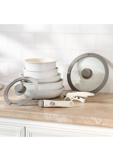 Emsan Easy Click 9 Parça Tencere Seti Gri