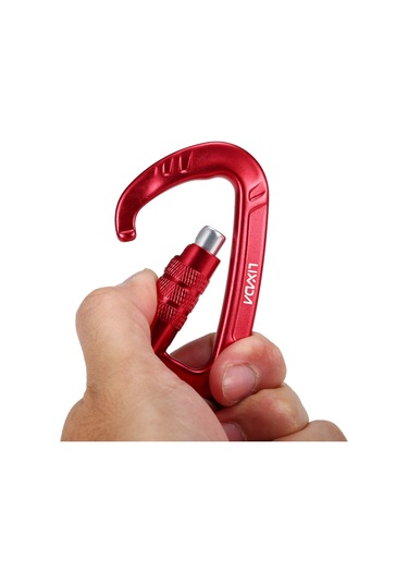 Lixada 2 Adet 12kn Karabina Klipsi D-halka Kilitleme Anahtar Güvenliği Kamp Tırmanma Yürüyüşü İçin