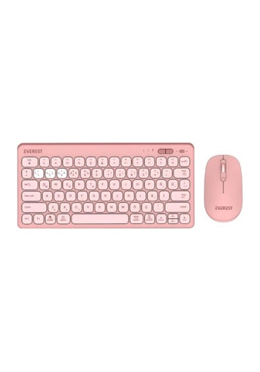 Everest Lumı Km-bt903 Pembe 3in1 3 Bt + 2.4 1600dpi Q Kablosuz Klavye + Mouse Set