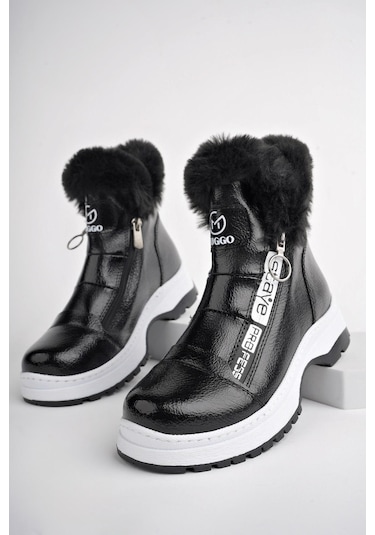 Muggo Bubble Garantili Kaymaz Taban İçi Kürklü Yandan Fermuarlı Çocuk Bot Siyah Muggo Bubble Garantili Kaymaz Taban İçi Kürklü Yandan Fermuarlı Çocuk Bot Siyah