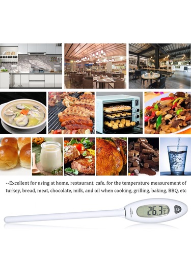 Ranyeek Gm1311 Yiyecek Sıcaklık Ölçer, Sayısal Göstergeli Prob Tipi, -50 300 C Aralığı, Mutfak Suya Yağa Sıcaklık Ölçümü, Hassas, Pil İçermez
