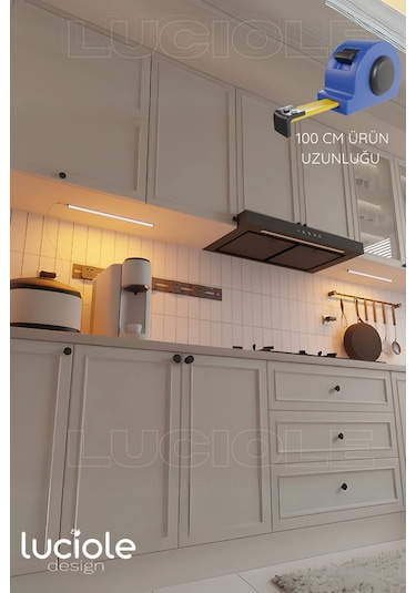 50cm Tak Çalıştır Led Mutfak Tezgah Aydınlatma - Amber - Adaptörlü, Yerli Üretim