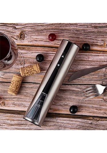 Moly Elektrikli Şarap Açacağı Ve Folyo Kesici Seti Gümüş Pratik Şarap Açma Çözümü, Hediye İdealı Gümüş