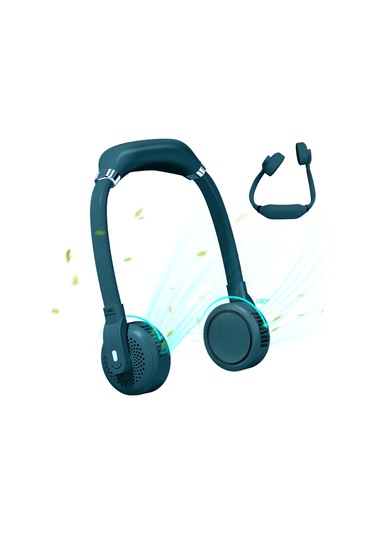 Vkemall Taşınabilir Kolsuz Boyun Fanı, 360 Derece Dönen, 180 Derece Ayarlanabilir Hava Ç