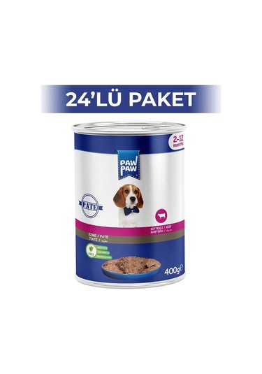 Paw Paw Pate Biftekli Yavru Köpek Konservesi 24 x 400 G