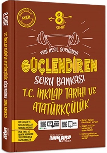 Ankara Yayınları 8. Sınıf Matematik Türkçe Fen Bilimleri Inkılap Güçlendiren Soru Bankası 4 Lü Set