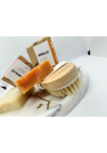 Atlas.Co Kojik Asit + Kolajen Sabunu 2 x 120 G + Selülit Fırçası