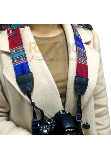 Raypro Hitit Desenli Askı Omuz Boyun Askısı Canon Nikon Sony Fuji