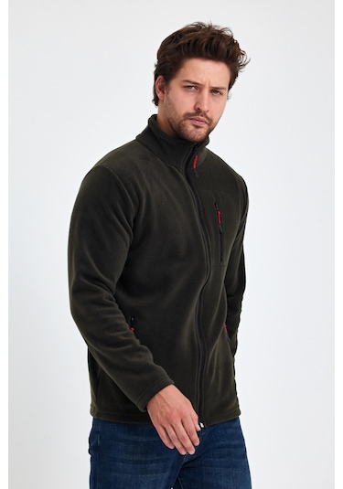 Monox Erkek Outdoor Fermuarlı Polar Ceket 001 Haki