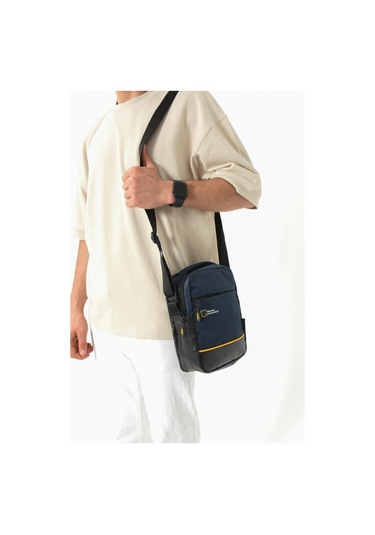 Erkek Postacı Çantası Elde Tutma 23 14 Cm Çapraz Askılı Omuz Çantası Mega Çanta Lacivert
