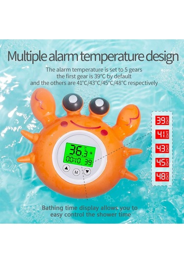 Konesam Bebek Banyo Su Ve Oda Sıcaklık Ölçerü, 3 Renkli Işıklı Ekran, Otomatik Kapanma, 5 Seviye Alarm, Fahrenheit Ve Santigrat Desteği Diğer