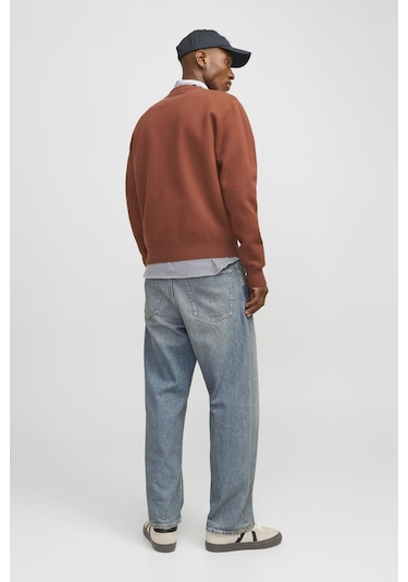 Jack & Jones Erkek Kazak 12261852 Kiremit Kiremit