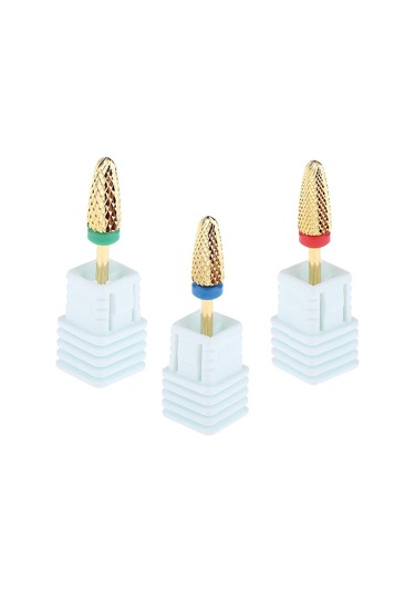 Homyl 3 Renk Alaşımlı Tırnak Matkap Uçları İpuçları