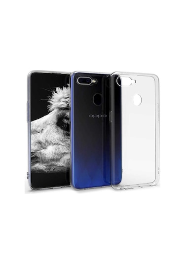Oppo Ax7 Kılıf Zore Süper Silikon Kapak Renksiz