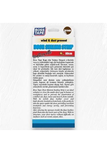 Boss Tape Kapı Altı Yalıtım Süngeri Suni Deri 80cm Kahverengi