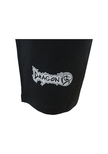 Dragondo Mt3038 Muaythai Şortu Türkiye Muay Thai Team Baskılı Siyah Şort Siyah