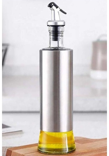 Cam Yağdanlık 300 Ml Zeytinyağı & Sirke Şişesi, Akıtma Uçlu Çok Renkli