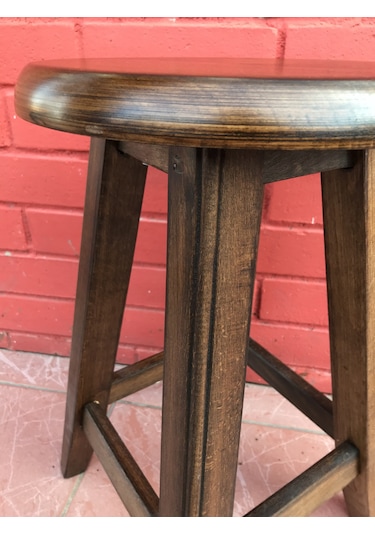 45 Cm Gürgen Ağacı Fırınlanmış Özel Kalite Bar Taburesi Tabure