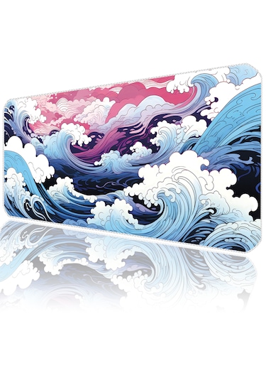 İlyuka Mousepad 70x30cm Büyük Boy Xl Mp457030 Japanese Waves