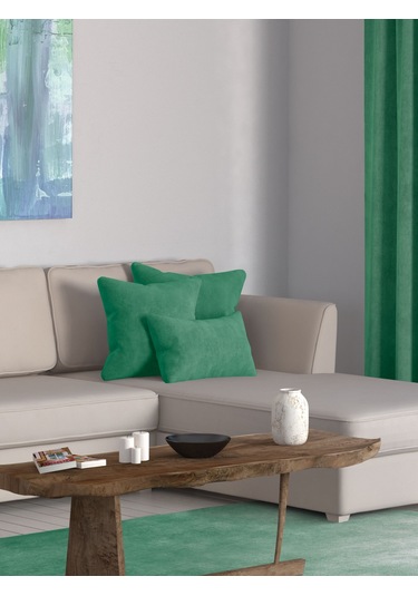 Br Perle Home Daily Series Zümrüt Yeşili Rengi Kırlent Yastık Kılıfı Zümrüt Yeşili