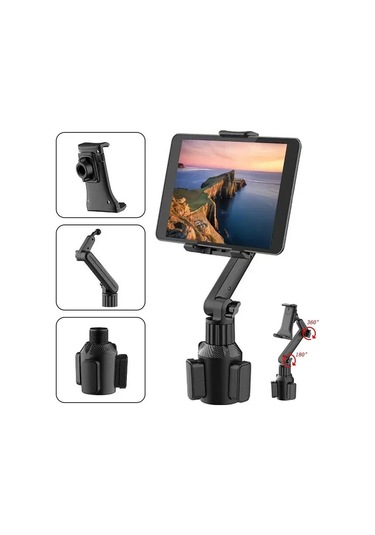 Tablet Bardak Tutucu Dağı 360 Ayarlanabilir Akıllı Telefon Tutucu Araba 270 Eğim Çubuğu Üçgen Taban Ram Dağı Tablet Tutucu