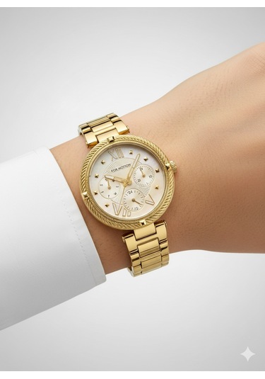 For Motion Kadın Kol Saati Altın Renk, Beyaz Kadran - Fm.13114fm.02, 2 Yıl Garantili Altın For Motion Kadın Kol Saati Altın Renk, Beyaz Kadran - Fm.13114fm.02, 2 Yıl Garantili Altın