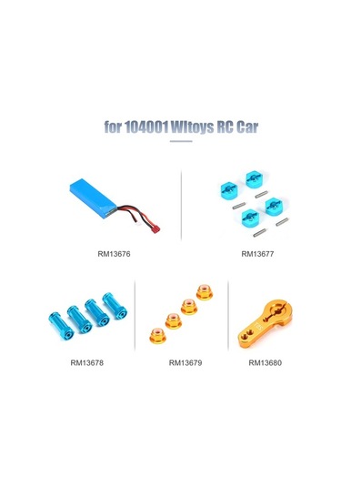 Pazly Yarış Wltoys Rc Ölçekli Off-road Jant İçin Geeroyoo Araç Alüminyum Adet Adaptörü 4 104001 1/10 - Hd