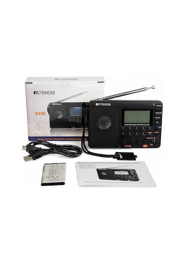 Springsun Retekess V-115 Radyo Tam Bant Radyo Kaydedici Fm Am Mp3 Oynatma Sınır Ötesi Tedarik