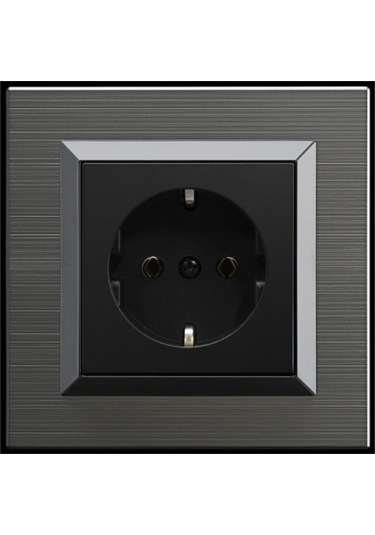 10 Adet Ovivo Quantum Manyetik Gri Topraklı Priz Çerçeve Dahildir