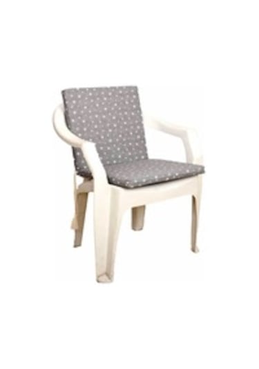 Sandalye Minderi İç Ve Dış Mekan Sırtlıklı Minder 40x40x4cm Gri