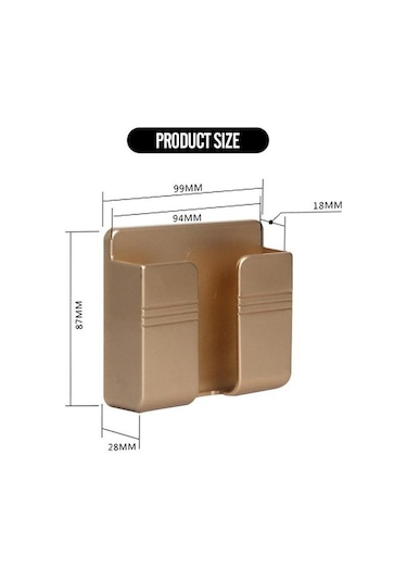 Beyaz Yumruksuz Braket Uzaktan Kumanda Cep Telefonu Şarj Duvara Monte Kutu Duvara Monte Saklama Kutusu Cep Telefonu Depolama Rafı