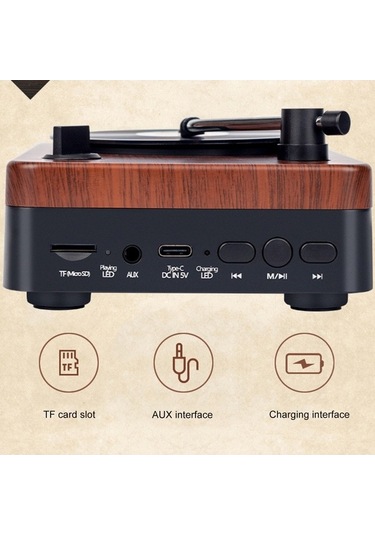 Artfulabode Ses Çalar Ahşap Koyu Rengi, Model: Klasik Ahşap