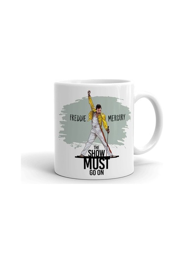 Freddie Mercury Seramik İthal Porselen Seramik Kupa Bardak Çok Renkli