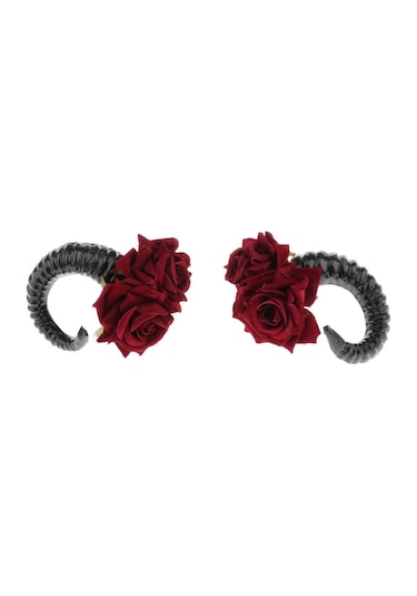 Homyl Ram Boynuzları Cosplay Kafa Bandı Koyun Keçi Yunan Siyah