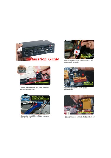 Tccmebius Tcc-ql5e 5,25 İnç Pc Çok Fonksiyonlu Pano Ortam Ön