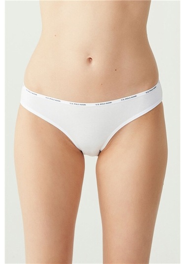 U.s Polo Assn. 67002 Kadın 5 Li Yüksek Bel Slip-siyah&ten&beyaz&ten&beyaz mix color