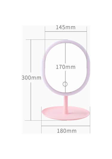 Vkemall Lambalı Makyaj Aynası Refill Light Şarj Edilebilir Yurt Masaüstü Aynası