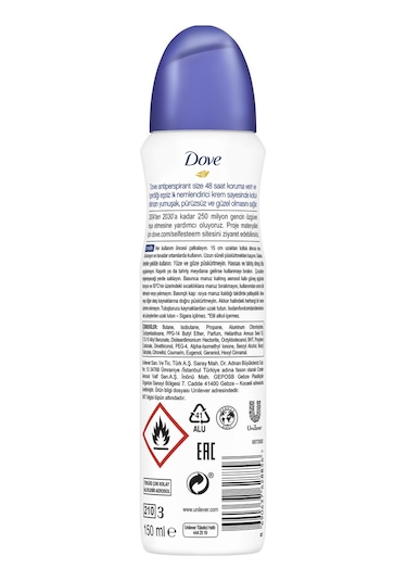 Dove Original Kadın Sprey Deodorant 150 ML