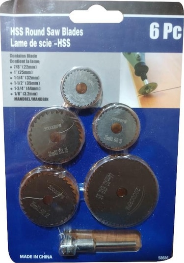 Bn5 6 Parça Dremel Gravür Uç Takım Daire Testere Hss Kesici Disk